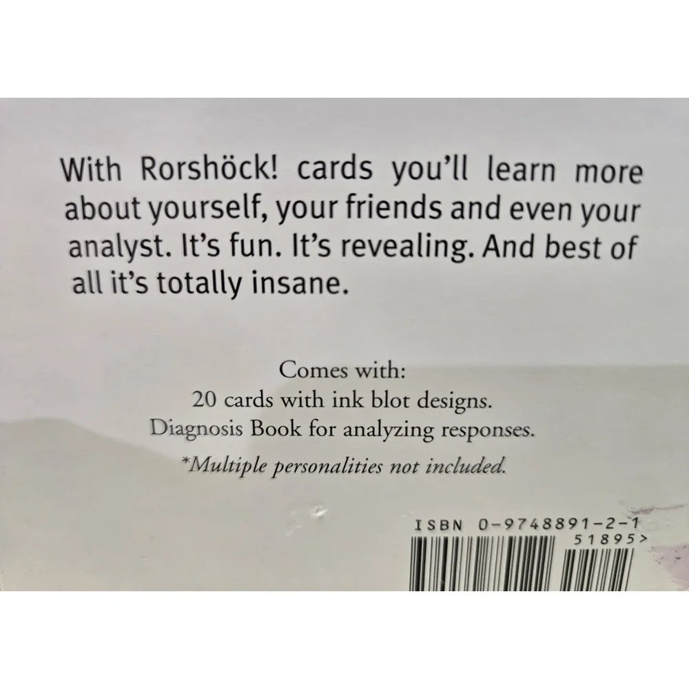 Rorshock Personality Ink Blot Game 